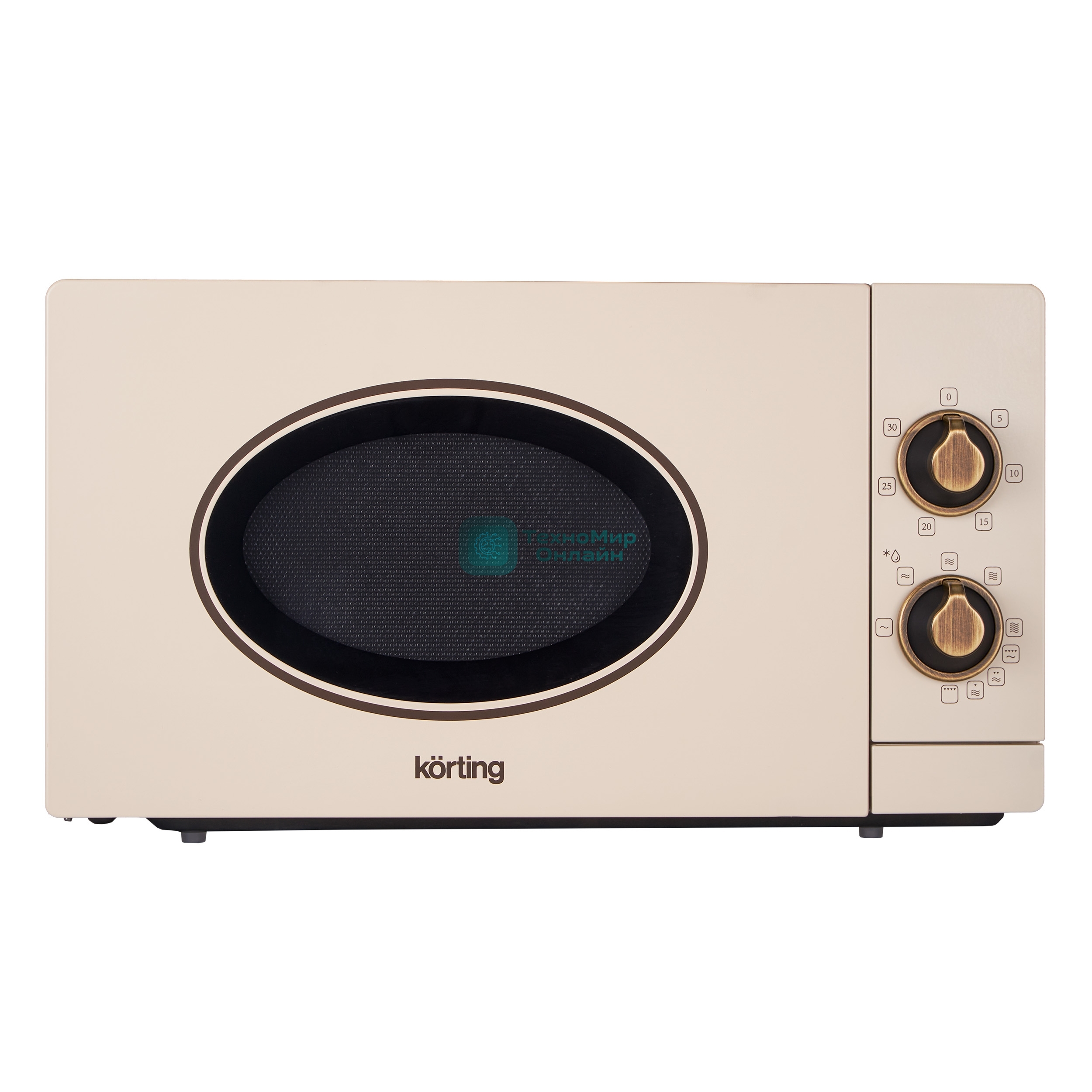 Микроволновая печь Korting KMO 815 RB бежевый, 20 л, 700 Вт, переключатели — поворотный механизм