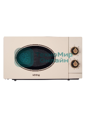 Микроволновая печь Korting KMO 815 RB бежевый, 20 л, 700 Вт, переключатели — поворотный механизм