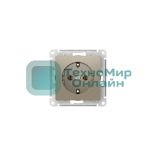 Розетка AtlasDesign 16А с заземл. быстрозажим. клем. механизм шампань SE ATN000543S