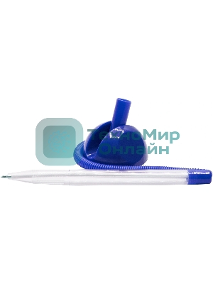 Ручка шариковая Silwerhof Eco синий d=0.7мм, синие чернила, индивмдуальный пакет с европодвесом, на подставке, сменный стержень, линия 0.5мм