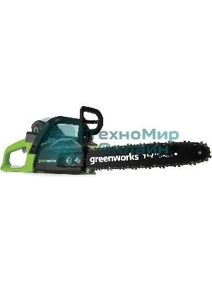 Цепная пила аккумуляторная (2005707UA) GreenWorks GD40CS15, 40V, 35 см, бесщеточная, 1,5 КВТ, с АКБ 2АЧ и ЗУ