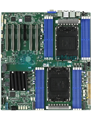 Серверная материнская плата AIC Vega MB, 2xLGA4677, Intel C741, 16xDDR5, 2xSATA, 2xM.2, 5xPCIe 5.0 x16, 1xVGA, 2x1Gb LAN, IPMI, 2xUSB-A 5Gbps, EATX
