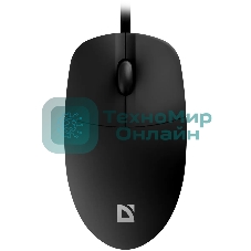 Мышь проводная Defender Azora MB-241 черный, 1200 dpi, USB, кнопки - 3