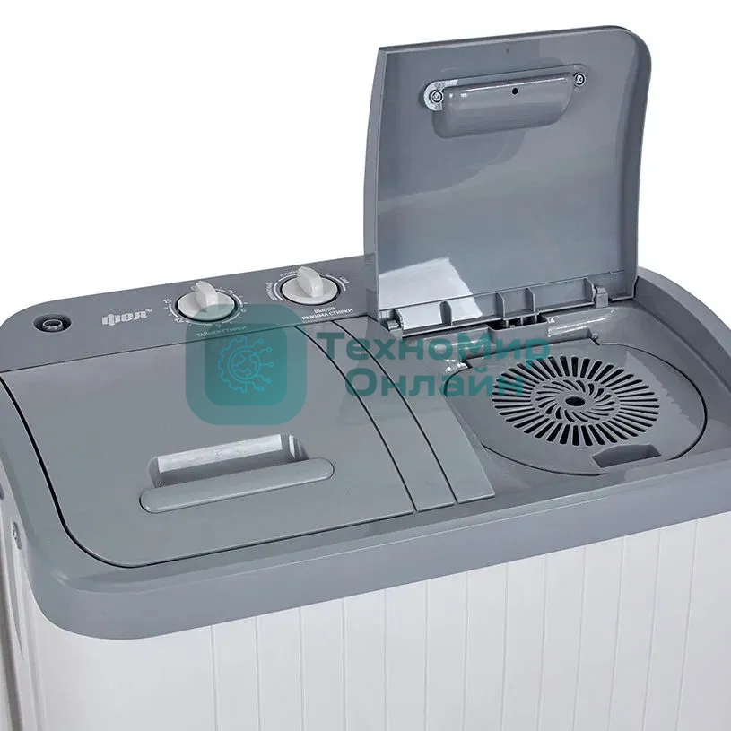 Стиральная машина Фея СМП 40 Н белый/серый, загрузка вертикальная 4 кг, 1320 об/мин, класс В