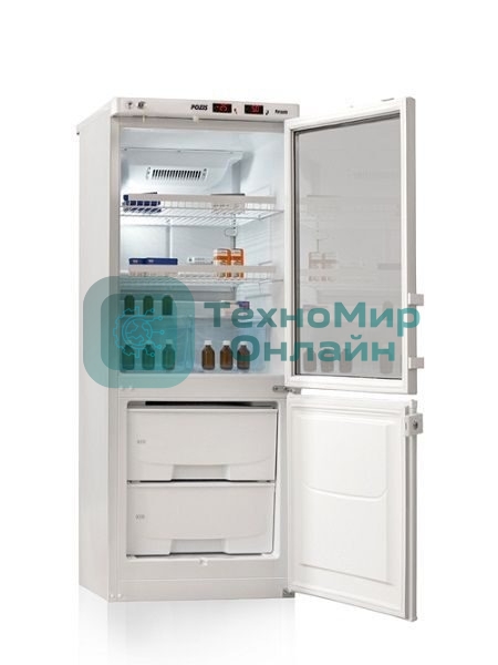 Холодильник комбинированный лабораторный Pozis ХЛ-250-1 тониров. стекло двухкамерный 170/80 л морозилка снизу