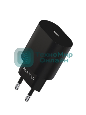 Сетевое зарядное устройство Maxvi SFC-125PD Type-C 3А 25W PD QC3.0 черный