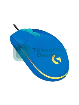 Мышь проводная Logitech G102 LIGHTSYNC синий, 8000 dpi, USB, кнопки - 6