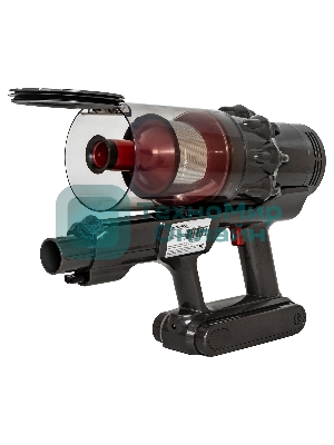 Пылесос вертикальный Supra VCS-5080 красный/серый, питание от аккумулятора, 250 Вт, уборка сухая, пылесборник 0.8 л