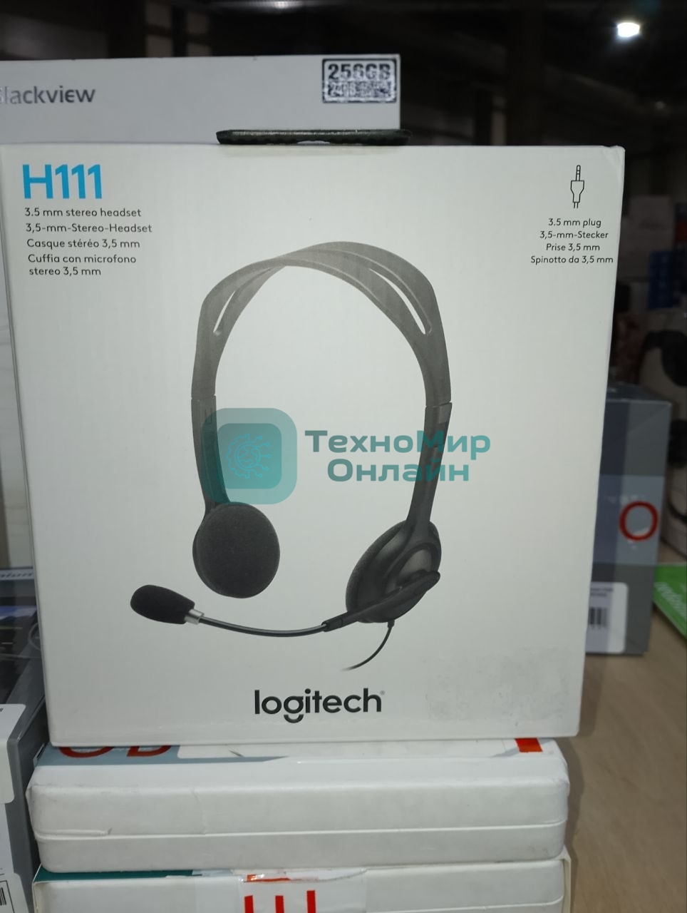 (Поврежденная упаковка) Гарнитура проводная LOGITECH Stereo Headset H111 серый (1х mini Jack 3.5mm, кабель 1, 8м) (981-000593_ВУ)