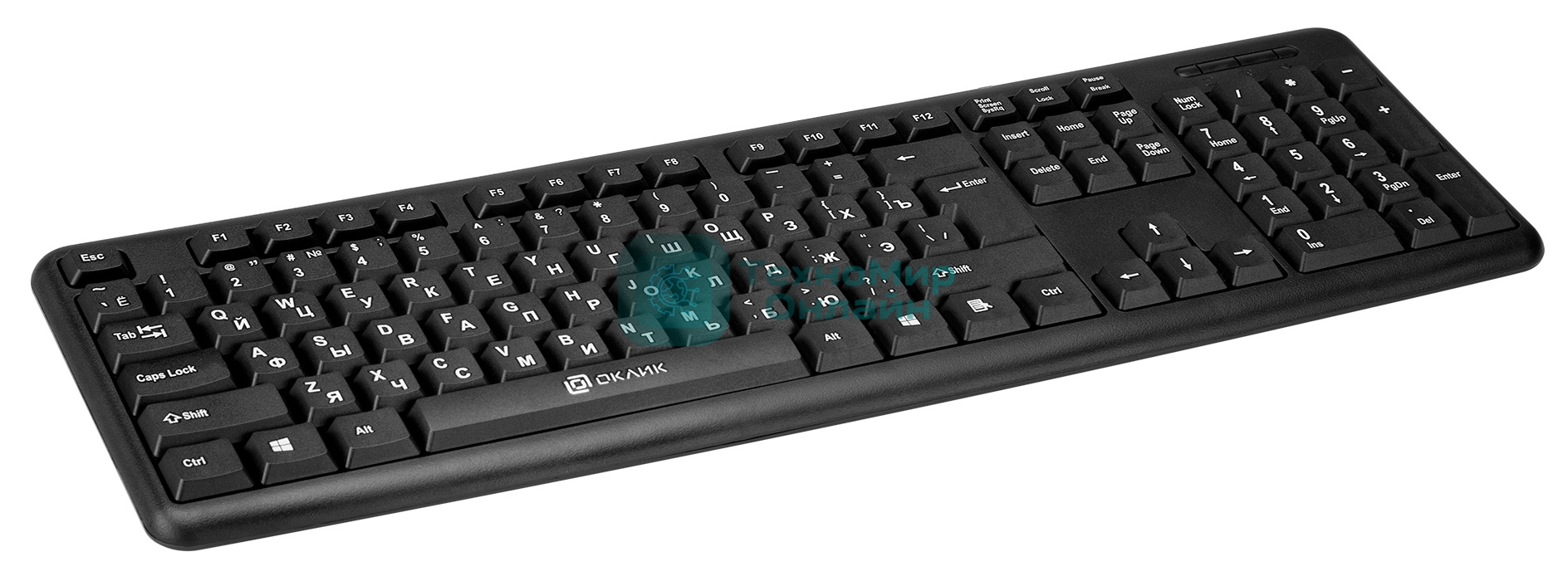 Клавиатура проводная Oklick 180M, PS/2, черный