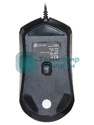 Мышь проводная Oklick 207M черный, 2400 dpi, USB, кнопки - 4