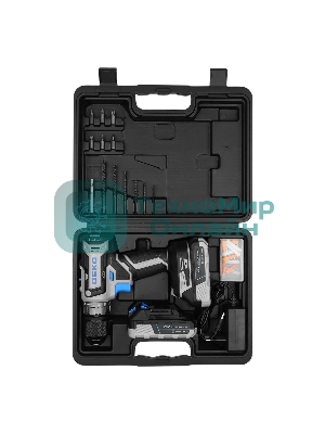 Дрель-шуруповерт Deko DKCD20V ONE+, 20 В, 2 Ач, 45 Нм, щеточный