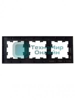 Рамка 3-местная IEK BRITE РУ-3-2-БрЧ стекло черный