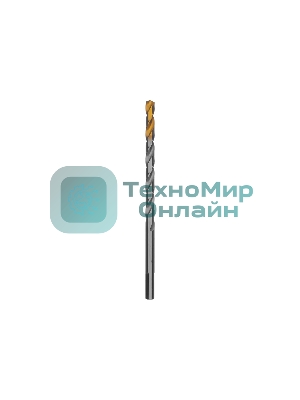 Сверло спиральное по металлу Denzel 7,5 х 156 мм, Р6М5, Golden Tip, удлиненное