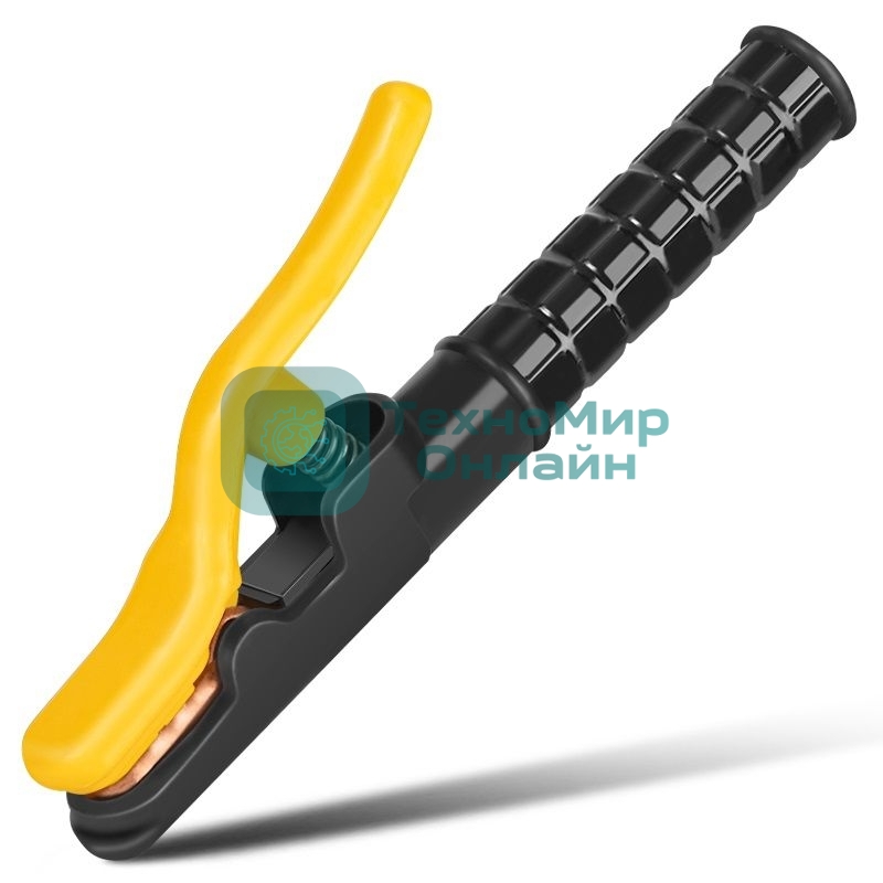 Электрододержатель Deli DL23300A 500гр, макс. сила тока 300A, длина 295мм, диаметр электрода 4,0-6,3мм, площадь поперечного сечения кабеля 35-50 кв.мм