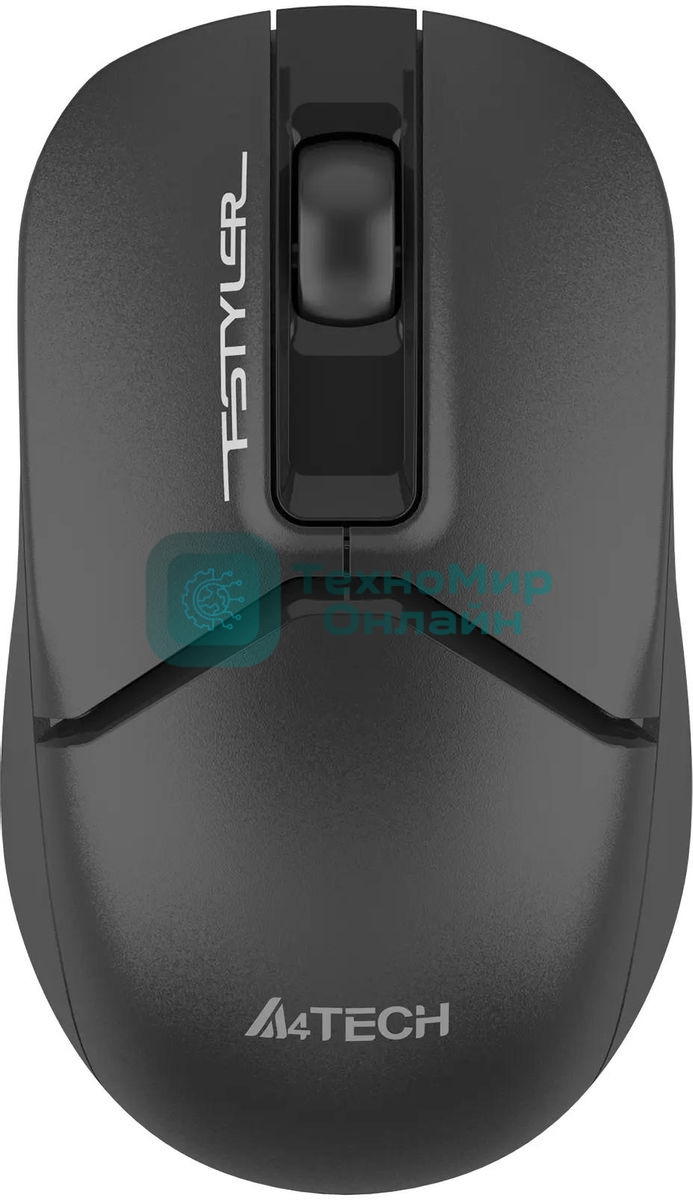 Мышь беспроводная A4Tech Fstyler FG12 черный, 1200 dpi, радиоканал, USB, кнопки - 3