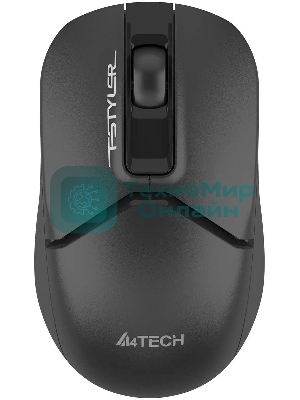 Мышь беспроводная A4Tech Fstyler FG12 черный, 1200 dpi, радиоканал, USB, кнопки - 3