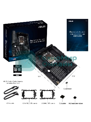 Материнская плата серверная ASUS Pro WS W790-ACE, LGA 4677, Intel W790, 8xDDR5, 4xSATA, 2xM.2, 5xPCIe 5.0 x16, 1xLAN 2.5Gb, 1xLAN 10Gb, 2xUSB 2.0 (9 pin), 1xUSB 3.2 Gen 1 (19 pin), 1xUSB 3.2 Gen 2x2 Type-C, 3.5 мм x5, SSI-CEB