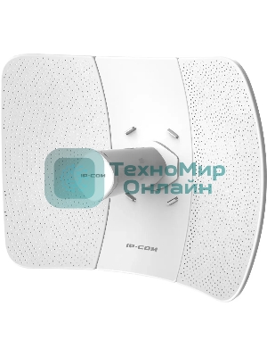 Наружный радиомост IP-COM iLBE-M5 большой дальности действия, 5 ГГц, до 433 Мбит/с, IP64, 1х23dbi, 1х100 Мбит/с, PoE