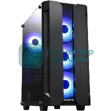 Компьютерный корпус CHIEFTEC HUNTER GS-01B-OP без БП, боковая панель из закаленного стекла, 3xARGB LED 120мм вентилятора спереди, 1xARGB LED 120мм вентилятор сзади, черный, ATX