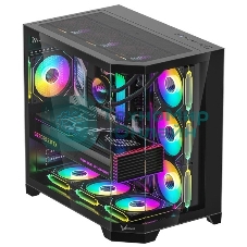 Компьютерный корпус Formula V Line Crystal Z6 Black, ATX, Left & Front & Bevel side Tempered Glass, TYPE-C*1, USB3.0*2