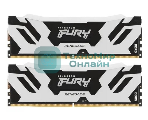 Оперативная память Kingston Fury Renegade, DDR5, 96Gb (2x48GB), 6000MHz, CL32, DIMM, с радиаторами, cеребристый/черный