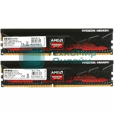 Оперативная память AMD Radeon R9, DDR4, 16GB (2x8GB), 3200MHz, CL16, DIMM, с радиатором, черный