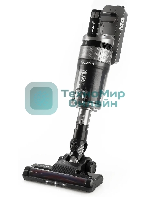 Пылесос вертикальный Coolfort CF-3000 серый, питание от аккумулятора, 135 Вт, уборка сухая, пылесборник 0.5 л, работа от АКБ max 35 мин.