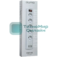 Сетевой фильтр QUMO Power Bar 5SP4U (P-0005), белый