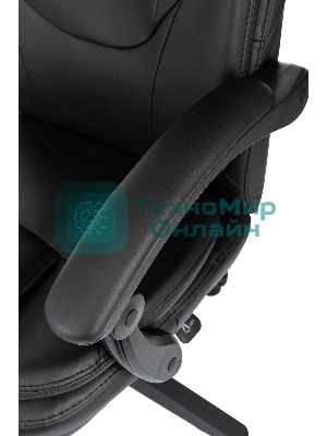 Кресло Бюрократ CH-868N-BF черный, экокожа, подставка для ног