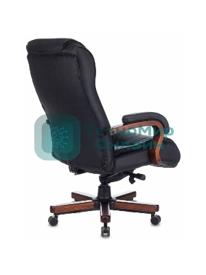 Кресло Бюрократ T-9926WALNUT черный, кожа