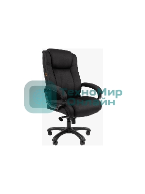 Кресло Chairman 410 черный, ткань, 120 кг, механизм качания