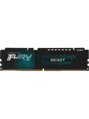 Оперативная память Kingston Fury Beast, DDR5, 64GB (2x32GB), 5600MHz, CL40, DIMM, радиатор, черный