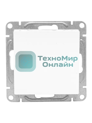 Механизм выключателя EKF UP1-SWW-11 одноклавишный, проходной, белый Эпика