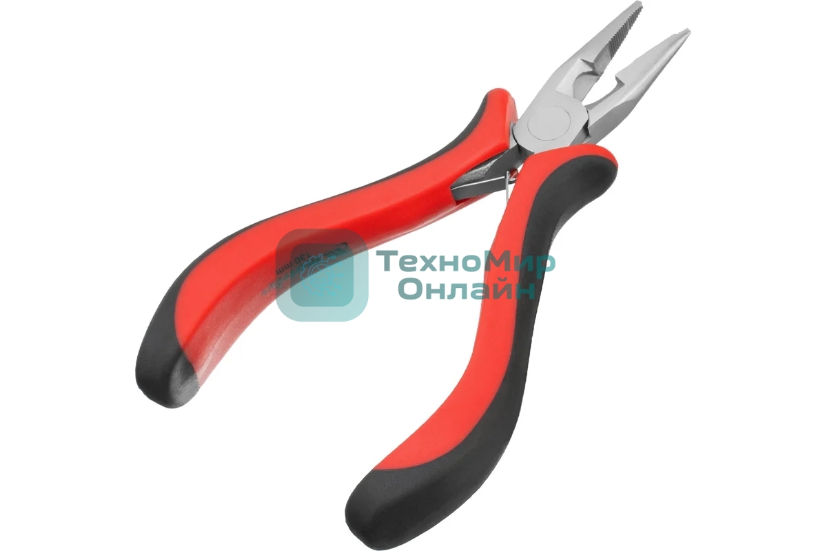 Длинногубцы Matrix mini 130 мм Ni прямые, авторазжим, двухкомпонентные рукоятки