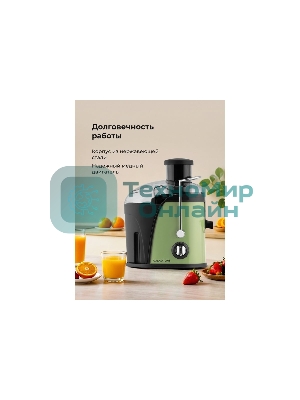 Соковыжималка GALAXY LINE GL 0815 зеленый, центробежная, 850 Вт, 550 мл, механическое