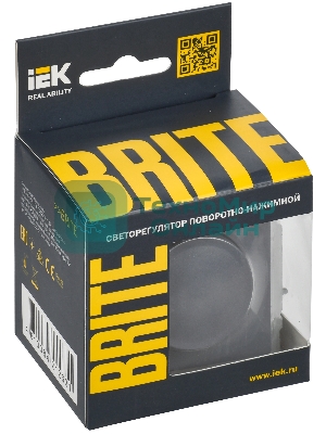 Светорегулятор поворотно-нажимной IEK BRITE СС10-1-0-БрМ (BR-D20-0600-K35) 600 Вт маренго