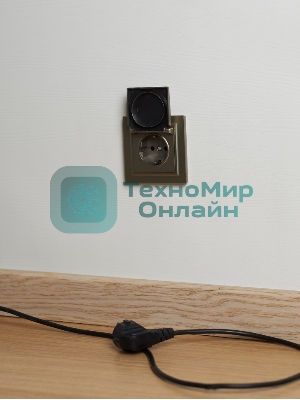 Розетка 1-местная IEK BRITE РСбш10-3-44-БрШ с заземлением, с защитными шторками и крышкой, 16А, IP44, шампань