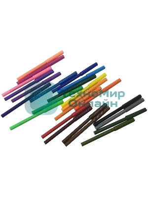 Фломастеры Silwerhof Eco 7.5мм 125мм, вентилируемый колпачок, 24 цвета, пакет с европодвесом