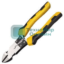 Диагональные бокорезы многофункциональные Deli DL102008 200мм, (резка/зачистка/обжим), сталь Cr-V, двухкомпонентная рукоять