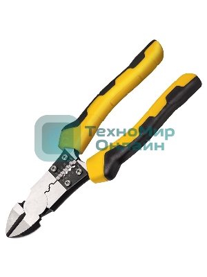 Диагональные бокорезы многофункциональные Deli DL102008 200мм, (резка/зачистка/обжим), сталь Cr-V, двухкомпонентная рукоять