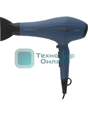 Фен Polaris PHD 2600ACi Salon Hair синий, 2600 Вт, ионизация