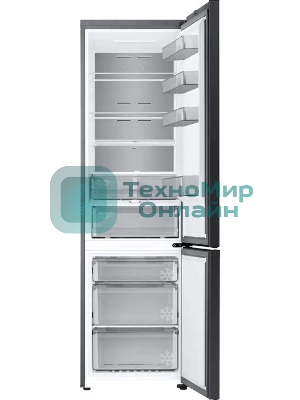 Холодильник Samsung RB38C7B4EB1/EF черный двухкамерный 276/114л морозилка снизу, No Frost