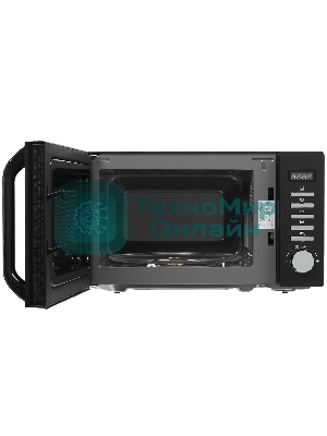 Микроволновая печь Haier HMB-DM208BA черный/серебристый, 20 л, 800 Вт, переключатели - кнопки, поворотный механизм