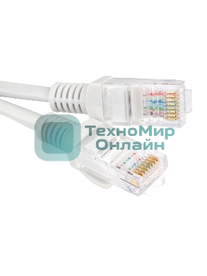 Патч-корд CCA light UTP Гарнизон PC-UTP-5e-2 cat.5e, 2м, литой, многожильный серый