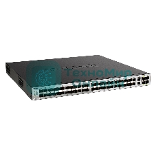Коммутатор D-Link DGS-3130-54S/B1A, 48×1 Гбит/с SFP + 2×10 Гбит/с Base-T + 4×10 Гбит/с SFP+, управляемый