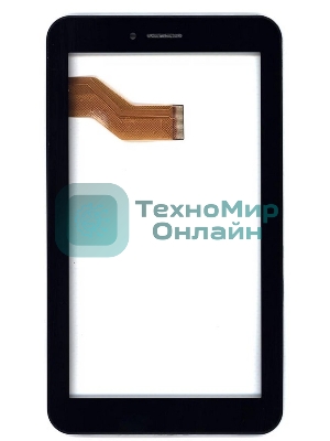 Сенсорное стекло (тачскрин) для Irbis TX70. черное с рамкой