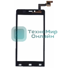 Сенсорное стекло (тачскрин) для Micromax Q370, черное