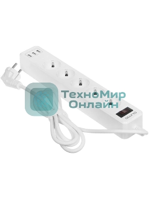 Сетевой фильтр QUMO Power Bar 5SP4U (P-0005), белый