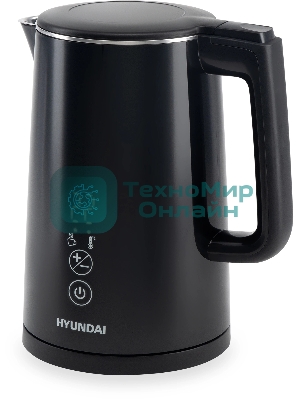 Чайник электрический Hyundai HYK-S5509 1.5 л, 2200 Вт, черный